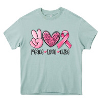 Arona peace love cure breast cancer Heavy Core Tee - MaliasSmallBusiness