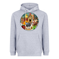 Heather Grey Christmas coop ornament Heavyweight Hoodie - FaDigitalArtStudio