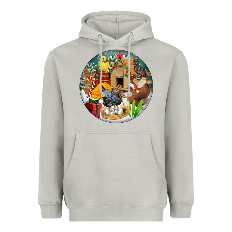 Christmas Coop Ornament Heavyweight Hoodie by FaDigitalArtStudio | Teevron