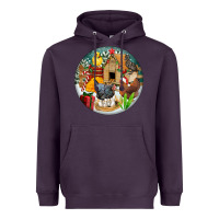 Plum Christmas coop ornament Heavyweight Hoodie - FaDigitalArtStudio