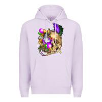 Lilac mardi gras skull Premium Hoodie - FaDigitalArtStudio