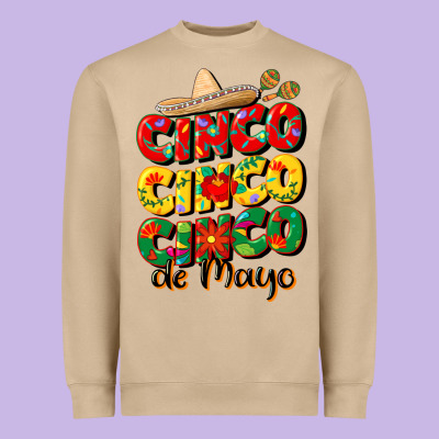 Cinco Cinco Cinco De Mayo Heavyweight Sweatshirt Designed By Cowgirlartshop