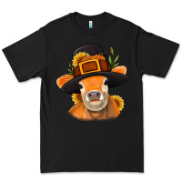 Black Thanksgiving Cow Premium Tee - NancyCooperArtShop