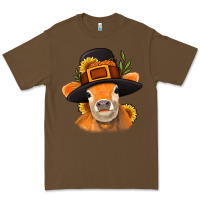 Cacao Thanksgiving Cow Premium Tee - NancyCooperArtShop