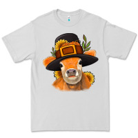 Dove Grey Thanksgiving Cow Premium Tee - NancyCooperArtShop