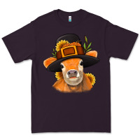 Plum Thanksgiving Cow Premium Tee - NancyCooperArtShop