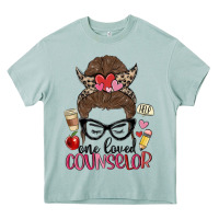 Arona messy bun one loved counselor Heavy Core Tee - MaliasSmallBusiness