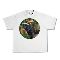 Lunar Rock Black Angus Bull with Christmas Lights Urban Heavy Tee - RanaPortraitStore