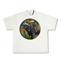 Pistachio Black Angus Bull with Christmas Lights Urban Heavy Tee - RanaPortraitStore
