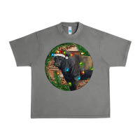 Tornado Black Angus Bull with Christmas Lights Urban Heavy Tee - RanaPortraitStore