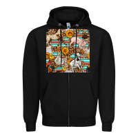 Black Western Leopard Farm Animals Seamless Pattern Zipper Hoodie - FaDigitalArtStudio
