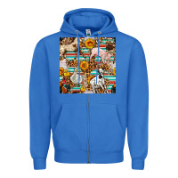 True Royal Western Leopard Farm Animals Seamless Pattern Zipper Hoodie - FaDigitalArtStudio