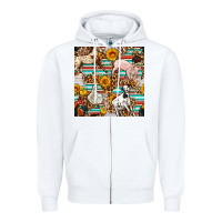 White Western Leopard Farm Animals Seamless Pattern Zipper Hoodie - FaDigitalArtStudio