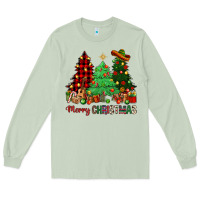 Matcha merry christmas trees Long Sleeve Tee - NancyCooperArtShop