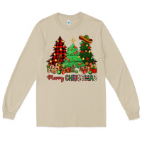 Mushroom merry christmas trees Long Sleeve Tee - NancyCooperArtShop