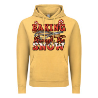 Vintage Mustard baking through the snow christmas Vintage Hoodie - Jasminsmagicworld