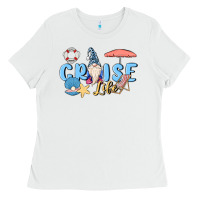 White cruise life sailor gnome Ladies Tee - MaliasSmallBusiness