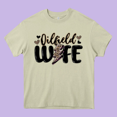 Oilfield Wife Heavy Core Tee Designed By Maliassmallbusiness