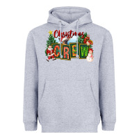 Heather Grey Christmas Crew Heavyweight Hoodie - FaDigitalArtStudio