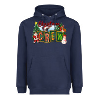 Navy Christmas Crew Heavyweight Hoodie - FaDigitalArtStudio