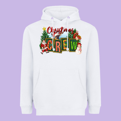 Christmas Crew Heavyweight Hoodie Designed By Fadigitalartstudio