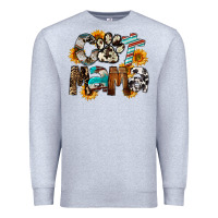 Heather Grey Cat  Mama Premium Sweatshirt - FaDigitalArtStudio
