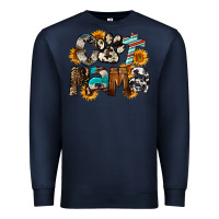 Navy Cat  Mama Premium Sweatshirt - FaDigitalArtStudio