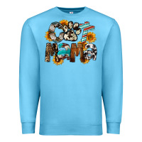 Ocean Blue Cat  Mama Premium Sweatshirt - FaDigitalArtStudio