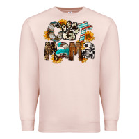 Pale Pink Cat  Mama Premium Sweatshirt - FaDigitalArtStudio