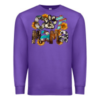 Purple Cat  Mama Premium Sweatshirt - FaDigitalArtStudio