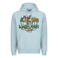 Blue Mist Beads and bling it's' a Mardi Gras thing Premium Hoodie - FaDigitalArtStudio