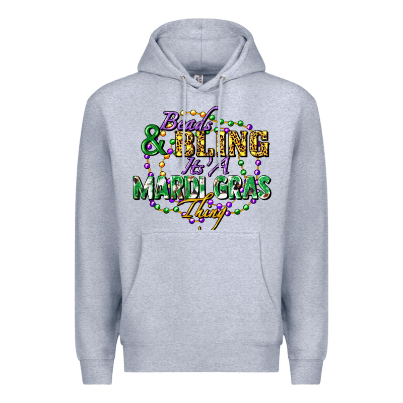 Beads And Bling It's' A Mardi Gras Thing Premium Hoodie by FaDigitalArtStudio | Teevron