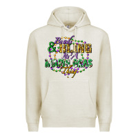 Oatmeal Heather Beads and bling it's' a Mardi Gras thing Premium Hoodie - FaDigitalArtStudio