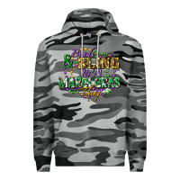 Slate Camo Beads and bling it's' a Mardi Gras thing Premium Hoodie - FaDigitalArtStudio