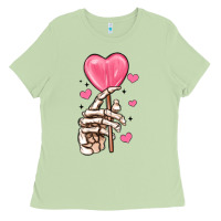 Matcha skeleton hand with sugar valentines day Ladies Tee - MaliasSmallBusiness