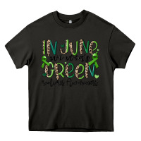 Asphalt in june we wear green scoliosis awareness Heavy Core Tee - MaliasSmallBusiness