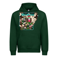 Foreset Green arkansas map Urban Hoodie - RacoonDesign