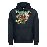Navy arkansas map Urban Hoodie - RacoonDesign