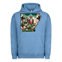 Pigment Pebble Blue arkansas map Urban Hoodie - RacoonDesign
