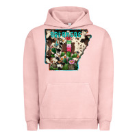 Pigment Salmon arkansas map Urban Hoodie - RacoonDesign