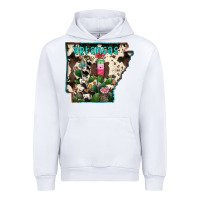 White arkansas map Urban Hoodie - RacoonDesign