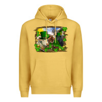 Antique Gold St patrick's day cows Premium Hoodie - RanaPortraitStore