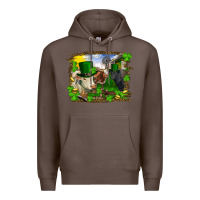 Coffee St patrick's day cows Premium Hoodie - RanaPortraitStore