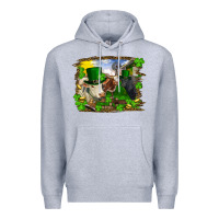 Heather Grey St patrick's day cows Premium Hoodie - RanaPortraitStore