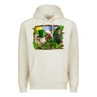 Oatmeal Heather St patrick's day cows Premium Hoodie - RanaPortraitStore