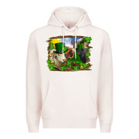 Pale Pink St patrick's day cows Premium Hoodie - RanaPortraitStore