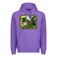 Purple St patrick's day cows Premium Hoodie - RanaPortraitStore