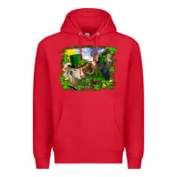 Red St patrick's day cows Premium Hoodie - RanaPortraitStore