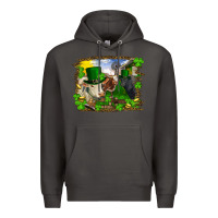 Smoke St patrick's day cows Premium Hoodie - RanaPortraitStore