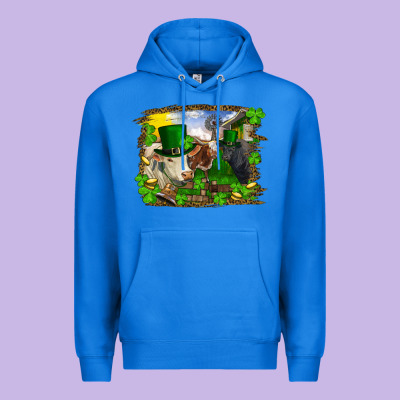 St Patrick's Day Cows Premium Hoodie Designed By Ranaportraitstore